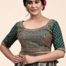 Phenav Embellished Mirror Work Silk Ready To Wear Lehenga  Blouse With Dupatta