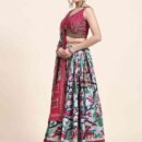 Phenav Embroidered Mirror Work Ready to Wear Lehenga  Blouse With Dupatta