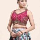 Phenav Embroidered Mirror Work Ready to Wear Lehenga  Blouse With Dupatta