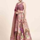 Phenav Embroidered Mirror Work Ready to Wear Lehenga  Blouse With Dupatta