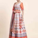 Phenav Embroidered Mirror Work Ready to Wear Lehenga  Blouse With Dupatta