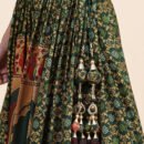 Phenav Printed Mirror Work Ready To Wear Lehenga  Blouse With Dupatta