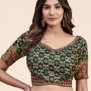 Phenav Printed Mirror Work Ready To Wear Lehenga  Blouse With Dupatta