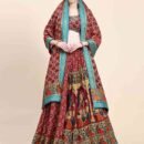 Phenav Embroidered Kalamkari Ready to Wear Lehenga  Blouse With Dupatta