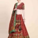 Phenav Printed Thread Work Ready to Wear Lehenga Choli With Dupatta
