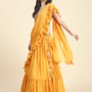 Phenav Yellow  Silver-Toned Embellished Ready to Wear Lehenga  Blouse With Dupatta