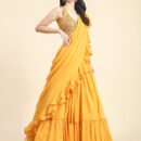 Phenav Yellow  Silver-Toned Embellished Ready to Wear Lehenga  Blouse With Dupatta