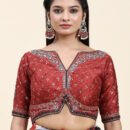 Phenav Printed Mirror Work Ready To Wear Lehenga  Blouse With Dupatta