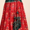 Phenav Printed Mirror Work Ready To Wear Lehenga  Blouse With Dupatta