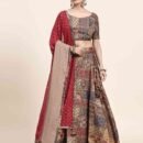 Phenav Printed Silk Ready to Wear Lehenga Choli With Dupatta