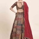 Phenav Printed Silk Ready to Wear Lehenga Choli With Dupatta