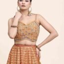 Phenav Embroidered Batik Ready to Wear Lehenga  Blouse With Dupatta