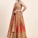 Phenav Embroidered Batik Ready to Wear Lehenga  Blouse With Dupatta