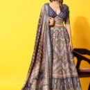 Phenav Printed Mirror Work Ready To Wear Lehenga  Blouse With Dupatta