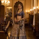 Tusser Lehnga With Blue Blouse And Combination Duptta With Sturd & Sequence Work