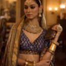 Tusser Lehnga With Blue Blouse And Combination Duptta With Sturd & Sequence Work