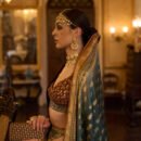 German Blue Lehnga With Maroon Blouse,Combination Duptta &Sequence Work