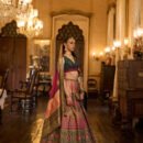 Fuchsia & Glory Rama Print With Exellent Sturd & Sequence Shaded Soft,Lhenga