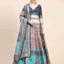 Phenav Embroidered Khari Printed Ready to Wear Lehenga  Blouse With Dupatta