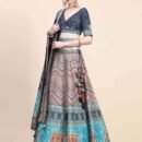 Phenav Embroidered Khari Printed Ready to Wear Lehenga  Blouse With Dupatta