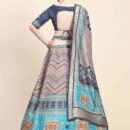 Phenav Embroidered Khari Printed Ready to Wear Lehenga  Blouse With Dupatta