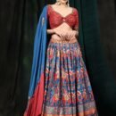 Phenav Embellished Mirror Work Ready to Wear Lehenga  Blouse With Dupatta