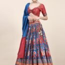 Phenav Embellished Mirror Work Ready to Wear Lehenga  Blouse With Dupatta