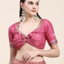Phenav Embellished Mirror Work Ready to Wear Lehenga  Blouse With Dupatta