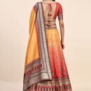 Phenav Embellished Mirror Work Silk Ready To Wear Lehenga  Blouse With Dupatta