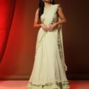 Phenav Green  Gold-Toned Embroidered Thread Work Ready to Wear Lehenga  Blouse With Dupatta