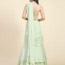 Phenav Green  Gold-Toned Embroidered Thread Work Ready to Wear Lehenga  Blouse With Dupatta