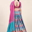 Phenav Printed Mirror Work Ready to Wear Lehenga  Blouse With Dupatta