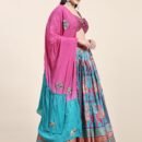 Phenav Printed Mirror Work Ready to Wear Lehenga  Blouse With Dupatta