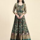 Phenav Green Floral Gown
