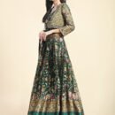 Phenav Green Floral Gown