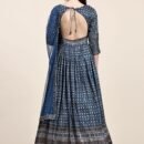 Phenav Embroidered,Blue_Grey,Gown