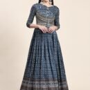 Phenav Embroidered,Blue_Grey,Gown