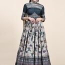 Phenav Embroidered,Blue-Light_Grey,Gown