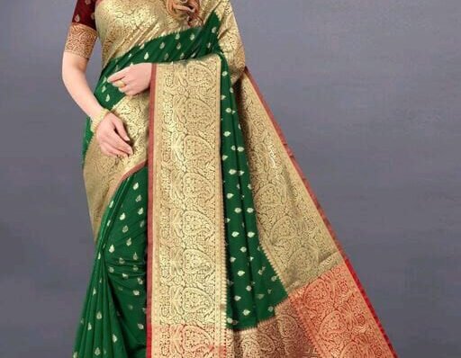 green-saree