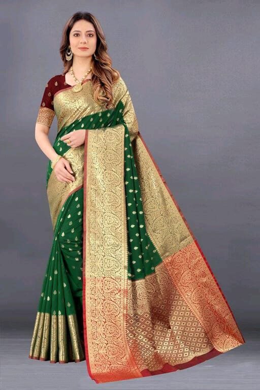 green-saree