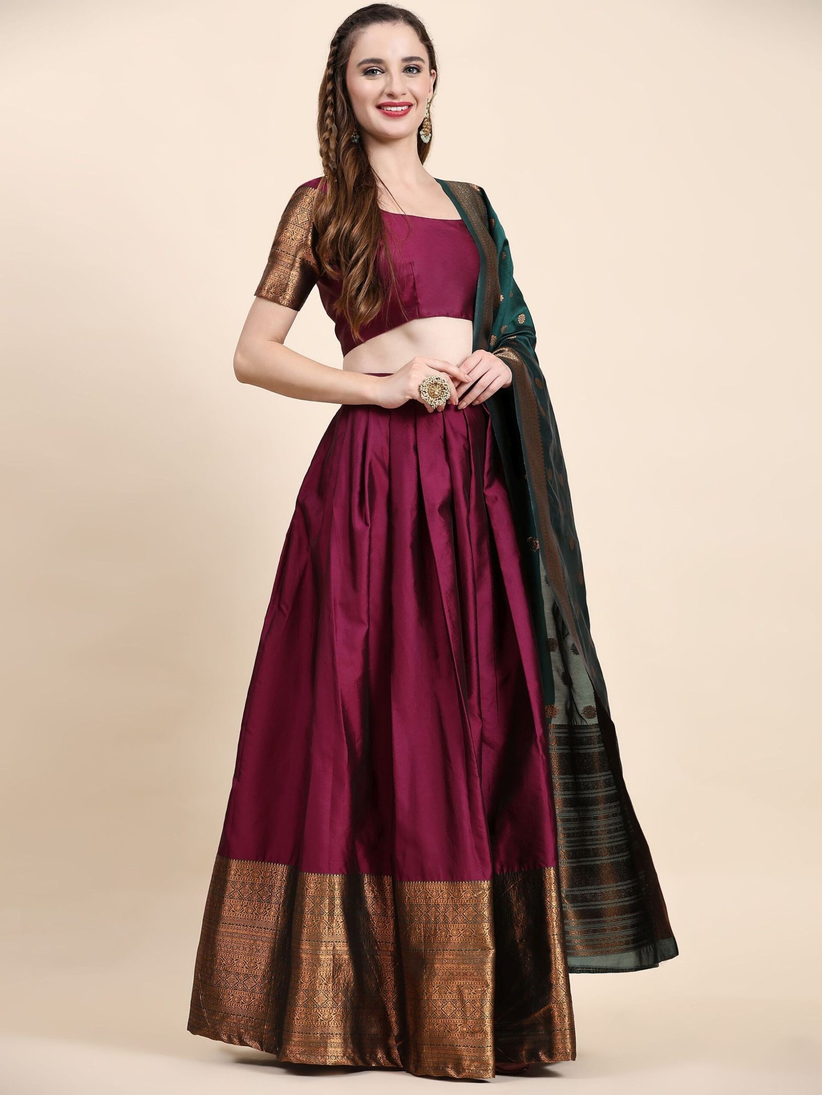 KANJIVARAM-LEHENGA-FOR-WEDDING