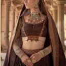 Dark Brown Lehenga with Dark Brown Blouse,Combination of Duptta &Sequence Work