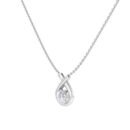 Estella Baguette Cut Silver Pendant