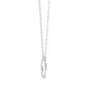 Silver Half Moon Studded Pendant - 925 Sterling Silver