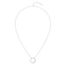Silver Half Moon Studded Pendant - 925 Sterling Silver
