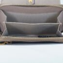 RI2K Genuine Smooth Light Grey Leather Zip Around Purse