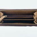 RI2K Genuine Tan Leather Zip Purse