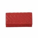 RI2K Women Genuine Leather Red Flap Purse