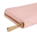 RI2K Women Genuine Leather Pink Zip Around Purse