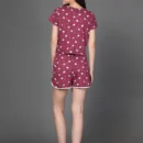 Printed T-Shirt with Elastic Waistband Shorts